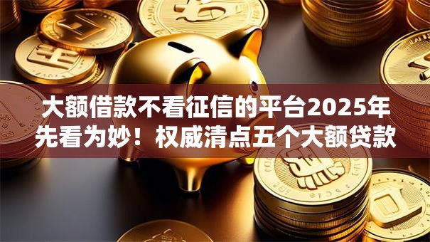大额借款不看征信的平台2025年先看为妙!权威清点五个大额贷款不看征信的口子 大额借款不看征信的平台2025年先看为妙!权威清点五个大额贷款不看征信的口子