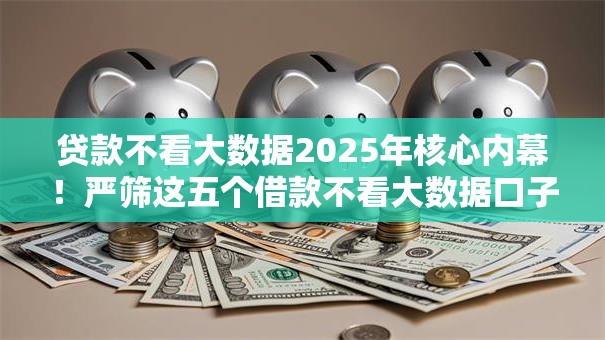 贷款不看大数据2025年核心内幕!严筛这五个借款不看大数据口子 贷款不看大数据2025年核心内幕!严筛这五个借款不看大数据口子