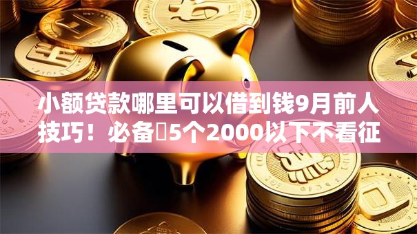 小额贷款哪里可以借到钱9月前人技巧!必备5个2000以下不看征信贷款 小额贷款哪里可以借到钱9月前人技巧!必备5个2000以下不看征信贷款