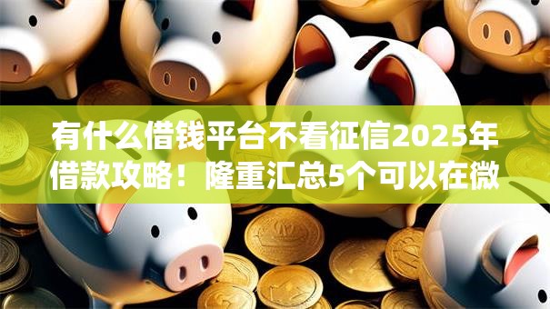 有什么借钱平台不看征信2025年借款攻略!隆重汇总5个可以在微信借钱的app 有什么借钱平台不看征信2025年借款攻略!隆重汇总5个可以在微信借钱的app