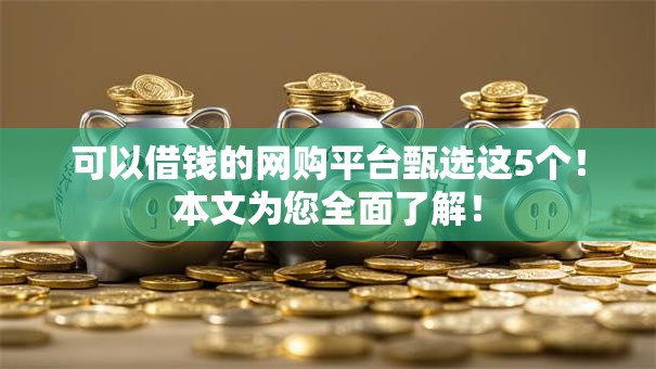 可以借钱的网购平台甄选这5个!本文为您全面了解! 可以借钱的网购平台甄选这5个!本文为您全面了解!