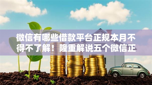 微信有哪些借款平台正规本月不得不了解!隆重解说五个微信正规贷款口子有哪些 微信有哪些借款平台正规本月不得不了解!隆重解说五个微信正规贷款口子有哪些