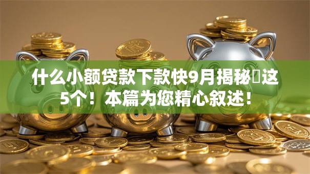 什么小额贷款下款快9月揭秘这5个!本篇为您精心叙述! 什么小额贷款下款快9月揭秘这5个!本篇为您精心叙述!