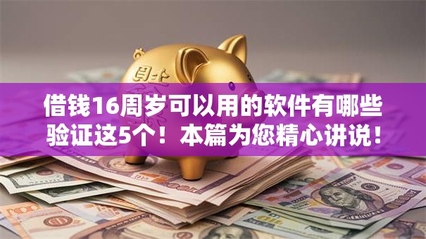 借钱16周岁可以用的软件有哪些验证这5个!本篇为您精心讲说! 借钱16周岁可以用的软件有哪些验证这5个!本篇为您精心讲说!