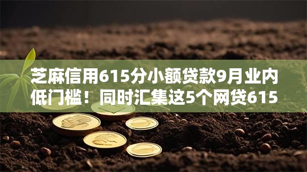 芝麻信用615分小额贷款9月业内低门槛!同时汇集这5个网贷615分小额借钱口子 芝麻信用615分小额贷款9月业内低门槛!同时汇集这5个网贷615分小额借钱口子