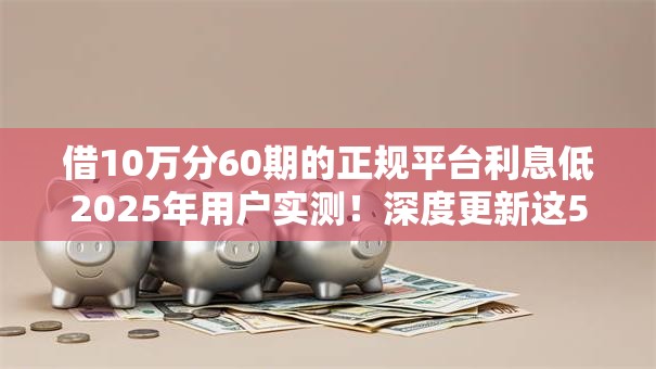 借10万分60期的正规平台利息低2025年用户实测!深度更新这5个贷款口子借10万分60期利息低 借10万分60期的正规平台利息低2025年用户实测!深度更新这5个贷款口子借10万分60期利息低