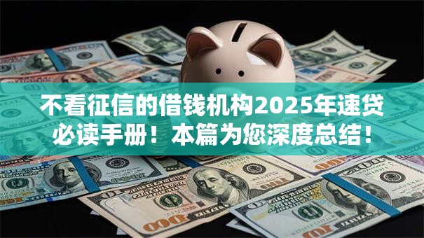 不看征信的借钱机构2025年速贷必读手册!本篇为您深度总结! 不看征信的借钱机构2025年速贷必读手册!本篇为您深度总结!