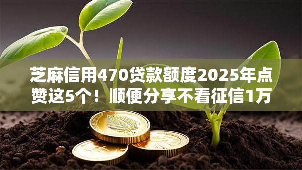 芝麻信用470贷款额度2025年点赞这5个!顺便分享不看征信1万额度 芝麻信用470贷款额度2025年点赞这5个!顺便分享不看征信1万额度