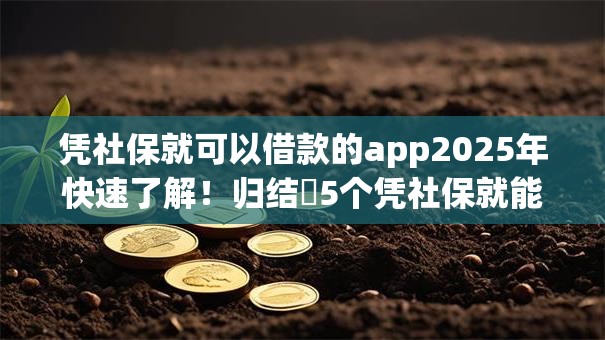 凭社保就可以借款的app2025年快速了解!归结5个凭社保就能贷款的软件 凭社保就可以借款的app2025年快速了解!归结5个凭社保就能贷款的软件
