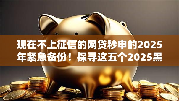 现在不上征信的网贷秒申的2025年紧急备份!探寻这五个2025黑户5000的口子 现在不上征信的网贷秒申的2025年紧急备份!探寻这五个2025黑户5000的口子