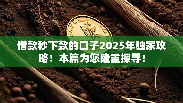 借款秒下款的口子2025年独家攻略！本篇为您隆重探寻！