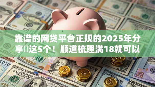 靠谱的网贷平台正规的2025年分享​这5个！顺道梳理满18就可以借款的平台不看征信