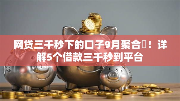 网贷三千秒下的口子9月聚合!详解5个借款三千秒到平台 网贷三千秒下的口子9月聚合!详解5个借款三千秒到平台