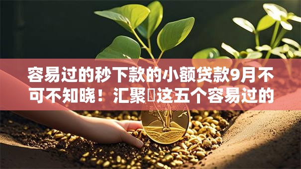 容易过的秒下款的小额贷款9月不可不知晓!汇聚这五个容易过的秒下款网贷软件借款 容易过的秒下款的小额贷款9月不可不知晓!汇聚这五个容易过的秒下款网贷软件借款