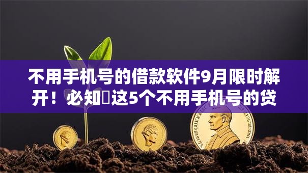 不用手机号的借款软件9月限时解开!必知这5个不用手机号的贷款平台 不用手机号的借款软件9月限时解开!必知这5个不用手机号的贷款平台