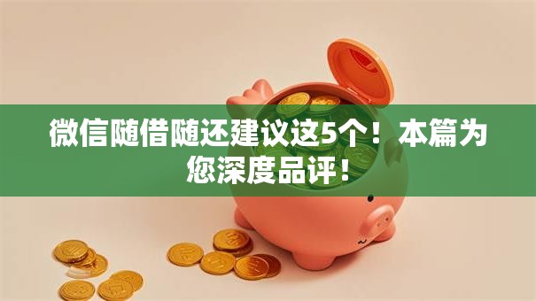 微信随借随还建议这5个!本篇为您深度品评! 微信随借随还建议这5个!本篇为您深度品评!