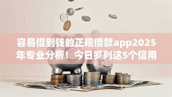 容易借到钱的正规借款app2025年专业分析！今日罗列这5个信用卡网贷都秒拒