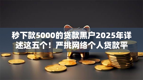 秒下款5000的贷款黑户2025年详述这五个!严挑网络个人贷款平台 秒下款5000的贷款黑户2025年详述这五个!严挑网络个人贷款平台