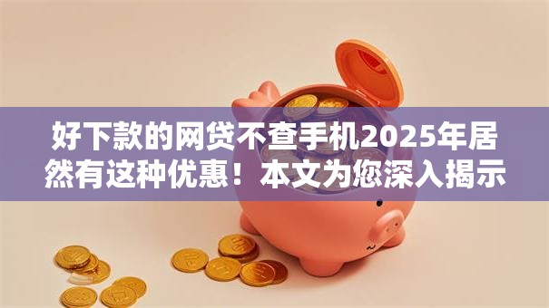 好下款的网贷不查手机2025年居然有这种优惠！本文为您深入揭示！