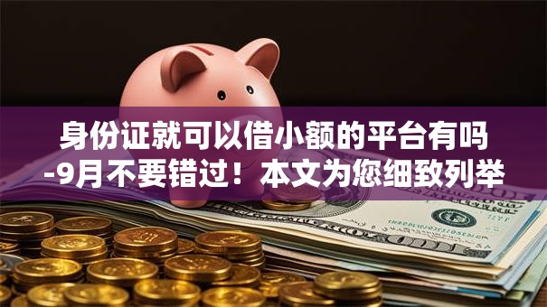 身份证就可以借小额的平台有吗-9月不要错过！本文为您细致列举！