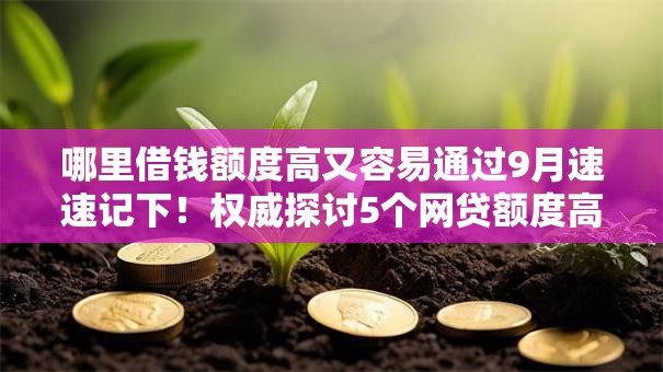 哪里借钱额度高又容易通过9月速速记下！权威探讨5个网贷额度高软件容易通过