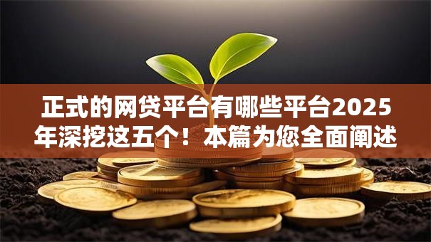 正式的网贷平台有哪些平台2025年深挖这五个!本篇为您全面阐述! 正式的网贷平台有哪些平台2025年深挖这五个!本篇为您全面阐述!
