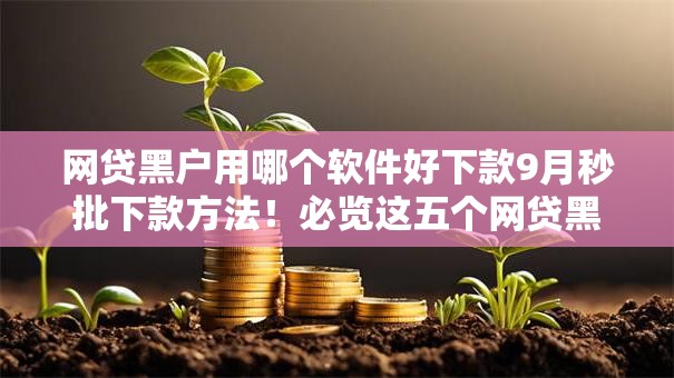 网贷黑户用哪个软件好下款9月秒批下款方法！必览这五个网贷黑户用借钱口子好下款