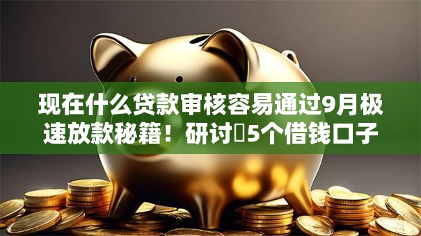现在什么贷款审核容易通过9月极速放款秘籍！研讨​5个借钱口子审核容易通过