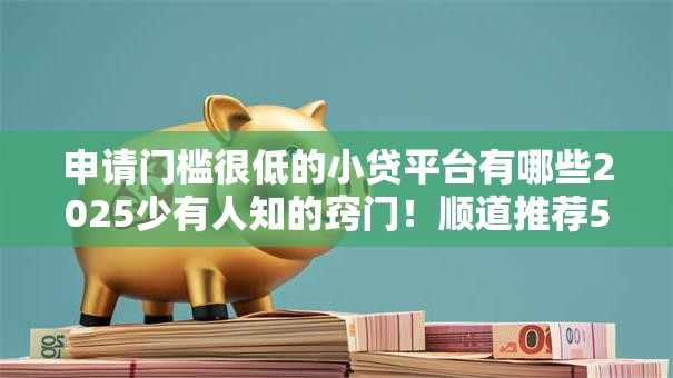 申请门槛很低的小贷平台有哪些2025少有人知的窍门!顺道推荐5个借款门槛低的网贷口子很多 申请门槛很低的小贷平台有哪些2025少有人知的窍门!顺道推荐5个借款门槛低的网贷口子很多