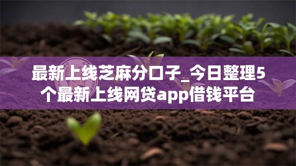 最新上线芝麻分口子_今日整理5个最新上线网贷app借钱平台