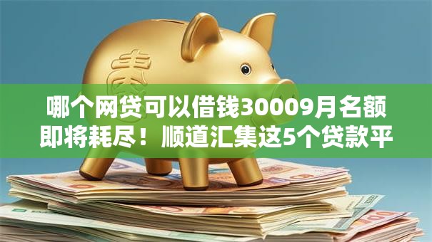 哪个网贷可以借钱30009月名额即将耗尽!顺道汇集这5个贷款平台可以借款3000 哪个网贷可以借钱30009月名额即将耗尽!顺道汇集这5个贷款平台可以借款3000