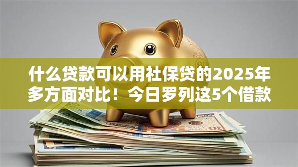 什么贷款可以用社保贷的2025年多方面对比！今日罗列这5个借款无需征信