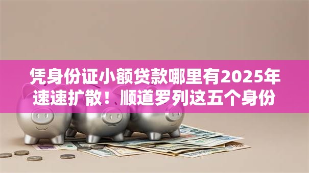 凭身份证小额贷款哪里有2025年速速扩散！顺道罗列这五个身份证网贷平台借款口子