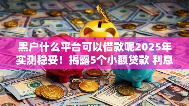 黑户什么平台可以借款呢2025年实测稳妥！揭露5个小额贷款 利息最低