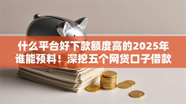 什么平台好下款额度高的2025年谁能预料！深挖五个网贷口子借款额度高的软件