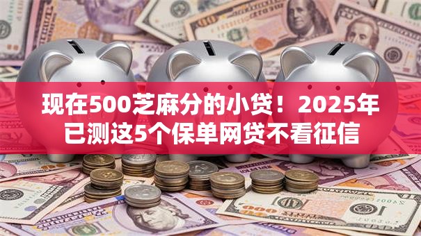 现在500芝麻分的小贷！2025年已测这5个保单网贷不看征信