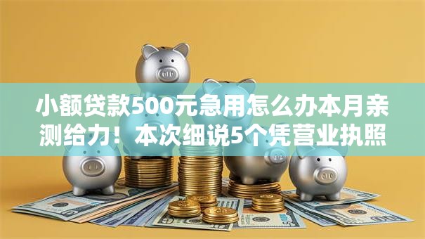 小额贷款500元急用怎么办本月亲测给力！本次细说5个凭营业执照网贷