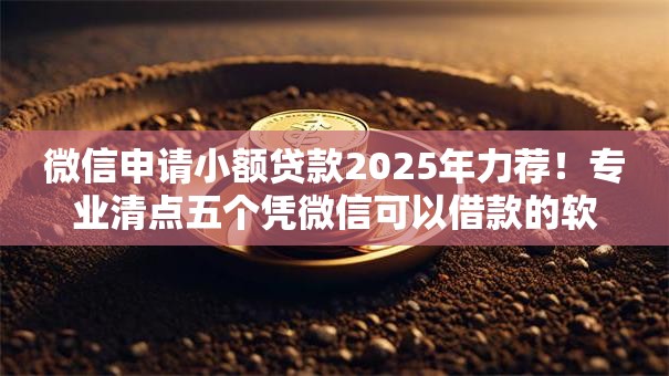 微信申请小额贷款2025年力荐!专业清点五个凭微信可以借款的软件 微信申请小额贷款2025年力荐!专业清点五个凭微信可以借款的软件
