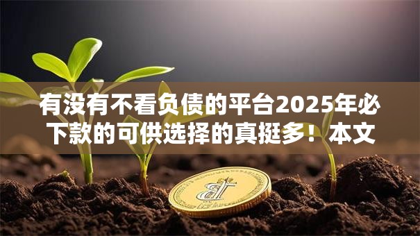有没有不看负债的平台2025年必下款的可供选择的真挺多!本文为您精心亲测这5个贷款口子! 有没有不看负债的平台2025年必下款的可供选择的真挺多!本文为您精心亲测这5个贷款口子!