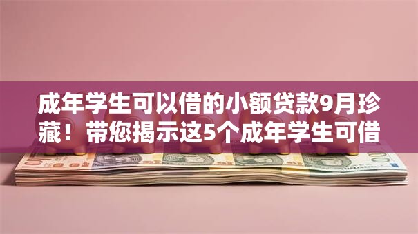 成年学生可以借的小额贷款9月珍藏！带您揭示这5个成年学生可借的小额网贷口子