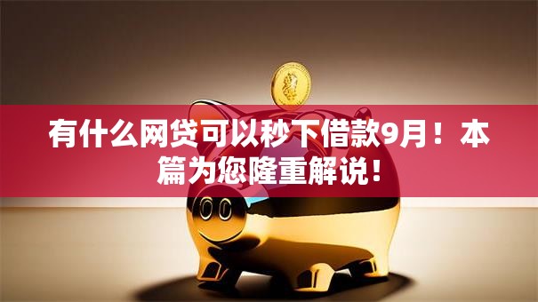 有什么网贷可以秒下借款9月！本篇为您隆重解说！