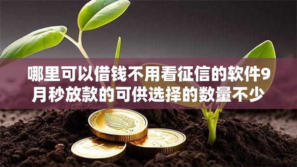 哪里可以借钱不用看征信的软件9月秒放款的可供选择的数量不少!本篇细致揭秘这5个网贷平台! 哪里可以借钱不用看征信的软件9月秒放款的可供选择的数量不少!本篇细致揭秘这5个网贷平台!
