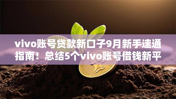 vivo账号贷款新口子9月新手速通指南！总结5个vivo账号借钱新平台