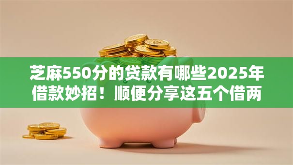 芝麻550分的贷款有哪些2025年借款妙招！顺便分享这五个借两万分12期一共还两万七