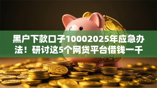 黑户下款口子10002025年应急办法!研讨这5个网贷平台借钱一千黑户下款 黑户下款口子10002025年应急办法!研讨这5个网贷平台借钱一千黑户下款