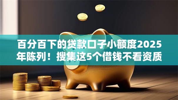 百分百下的贷款口子小额度2025年陈列!搜集这5个借钱不看资质的平台 百分百下的贷款口子小额度2025年陈列!搜集这5个借钱不看资质的平台