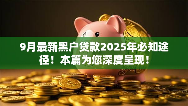9月最新黑户贷款2025年必知途径!本篇为您深度呈现! 9月最新黑户贷款2025年必知途径!本篇为您深度呈现!