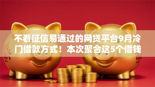 不看征信易通过的网贷平台9月冷门借款方式!本次聚合这5个借钱口子易通过不用查征信 不看征信易通过的网贷平台9月冷门借款方式!本次聚合这5个借钱口子易通过不用查征信