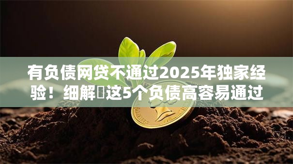 有负债网贷不通过2025年独家经验!细解这5个负债高容易通过的网贷平台排名 有负债网贷不通过2025年独家经验!细解这5个负债高容易通过的网贷平台排名