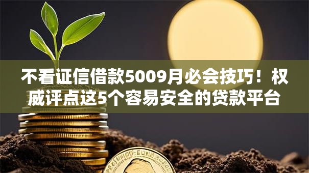 不看证信借款5009月必会技巧!权威评点这5个容易安全的贷款平台 不看证信借款5009月必会技巧!权威评点这5个容易安全的贷款平台